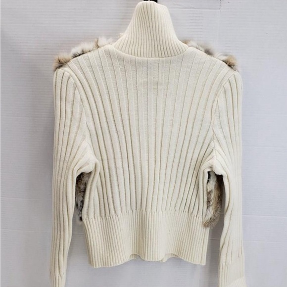 Morrow Knit/Fur Zip Up Sweater Women's Size Large - Picture 3 of 6
